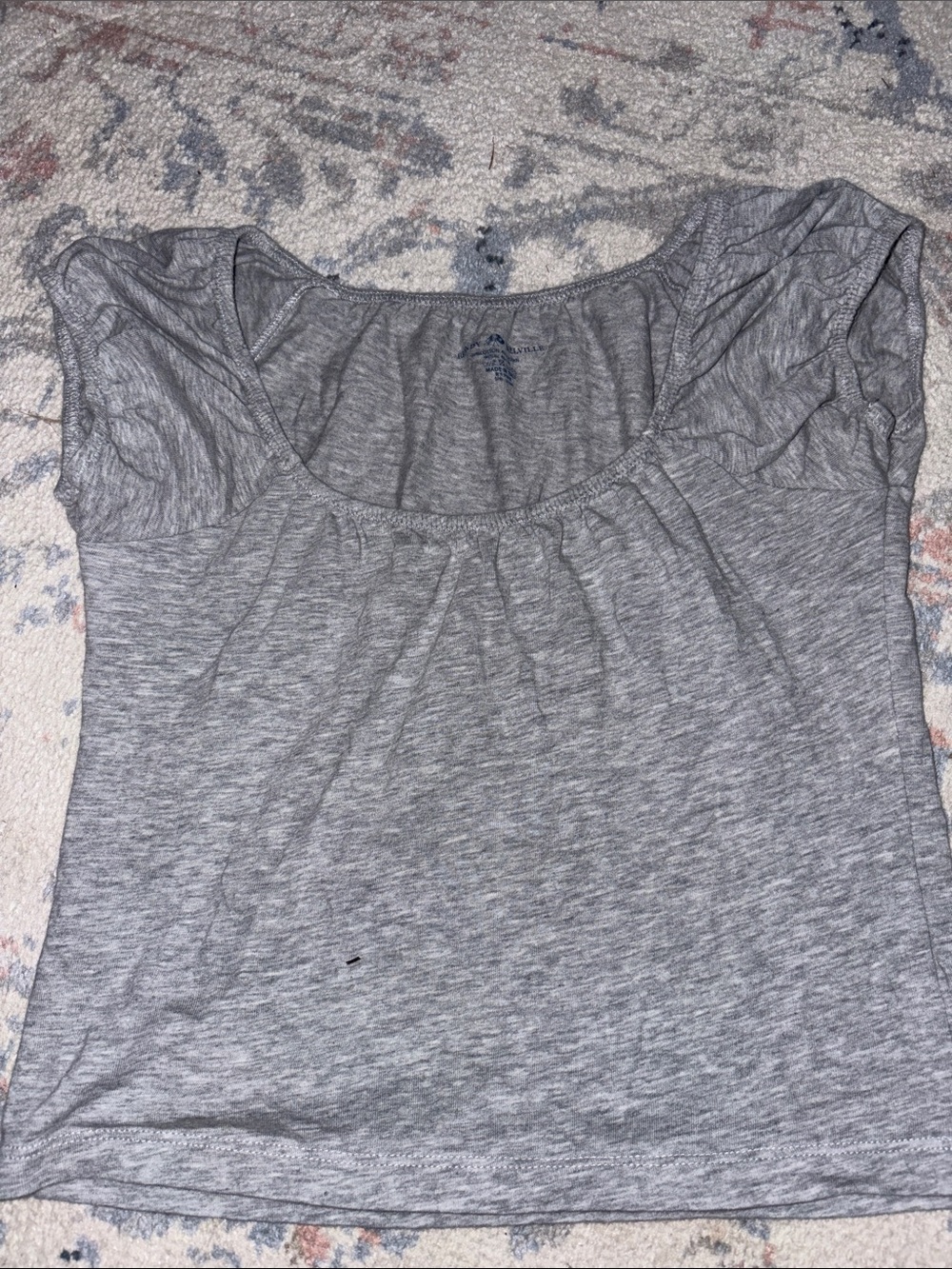 Brandy Melville Light Gray Scoop Neck Women’s Top size small
